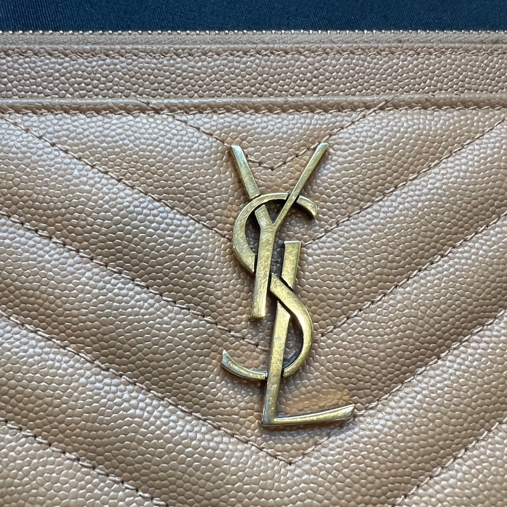 Sold- beige YSL clutch & crossbody bag - Picture 6 of 14
